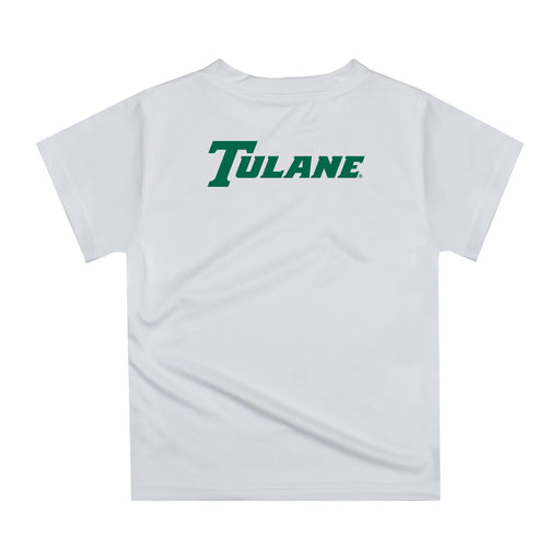 Tulane Green Wave Original Dripping Football Helmet White T-Shirt by Vive La Fete - Vive La Fête - Online Apparel Store