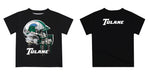 Tulane Green Wave Original Dripping Football Helmet Black T-Shirt by Vive La Fete - Vive La Fête - Online Apparel Store