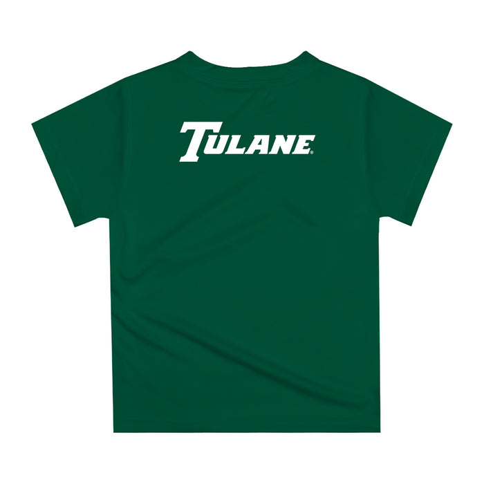Tulane Green Wave Original Dripping Football Helmet Green T-Shirt by Vive La Fete - Vive La Fête - Online Apparel Store