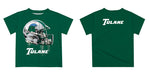 Tulane Green Wave Original Dripping Football Helmet Green T-Shirt by Vive La Fete - Vive La Fête - Online Apparel Store