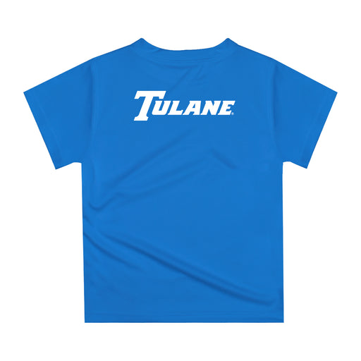 Tulane Green Wave Original Dripping Football Helmet Light Blue T-Shirt by Vive La Fete - Vive La Fête - Online Apparel Store