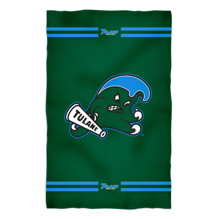 Tulane Green Wave Vive La Fete Game Day Absorvent Premium Green Beach Bath Towel 51 x 32" Logo and Stripes" - Vive La Fête - Online Apparel Store