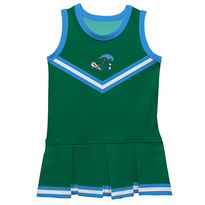 Tulane Green Wave Vive La Fete Game Day Green Sleeveless Cheerleader Dress