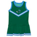 Tulane Green Wave Vive La Fete Game Day Green Sleeveless Cheerleader Dress