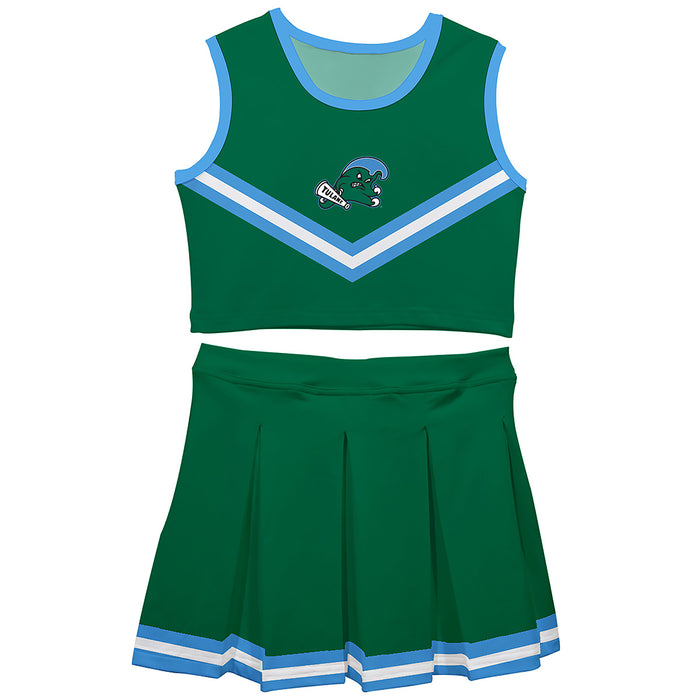 Tulane Green Wave Vive La Fete Game Day Green Sleeveless Cheerleader Set