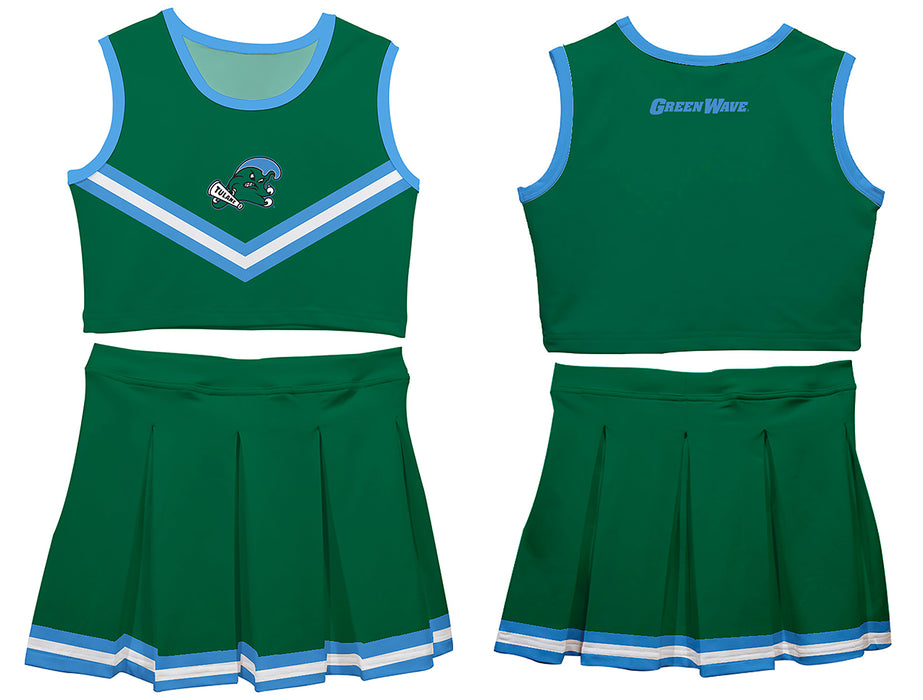 Tulane Green Wave Vive La Fete Game Day Green Sleeveless Cheerleader Set - Vive La Fête - Online Apparel Store