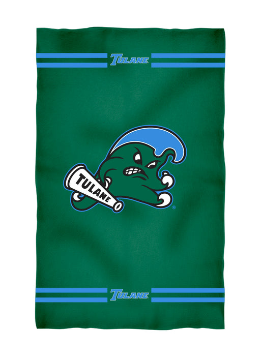 Tulane Green Wave Vive La Fete Game Day Absorbent Premium Green Beach Bath Towel 31 x 51 Logo and Stripes