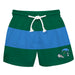 Tulane Green Wave Vive La Fete Green Blue Stripes Swimtrunks V2