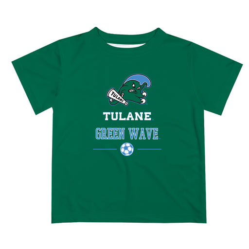 Tulane Green Wave Vive La Fete Soccer V1 Green Short Sleeve Tee Shirt