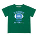 Tulane Green Wave Vive La Fete Football V2 Green Short Sleeve Tee Shirt