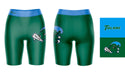 Tulane Green Wave Vive La Fete Game Day Logo on Thigh and Waistband Green and Blue Women Bike Short 9 Inseam - Vive La Fête - Online Apparel Store