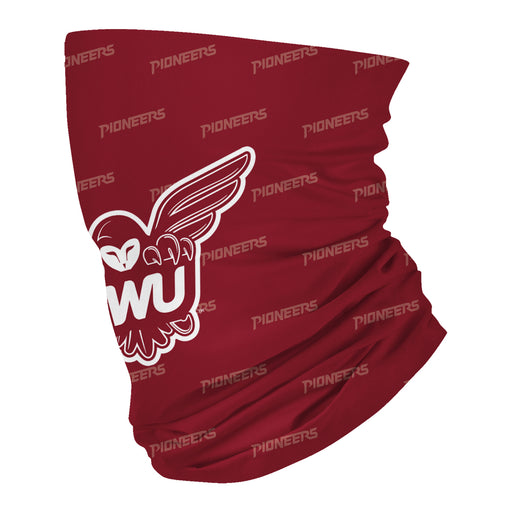 Texas Woman University Pioneers Vive La Fete All Over Logo Game Day Collegiate Face Cover Soft 4 Way Stretch Neck Gaiter - Vive La Fête - Online Apparel Store