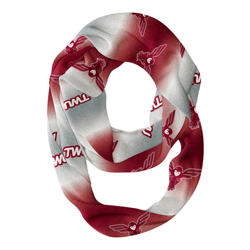 Texas Womans Pioneers Vive La Fete All Over Logo Game Day Collegiate Women Ultra Soft Knit Infinity Scarf