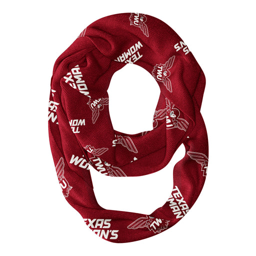 Texas Womans Pioneers Vive La Fete Repeat Logo Game Day Collegiate Women Light Weight Ultra Soft Infinity Scarf
