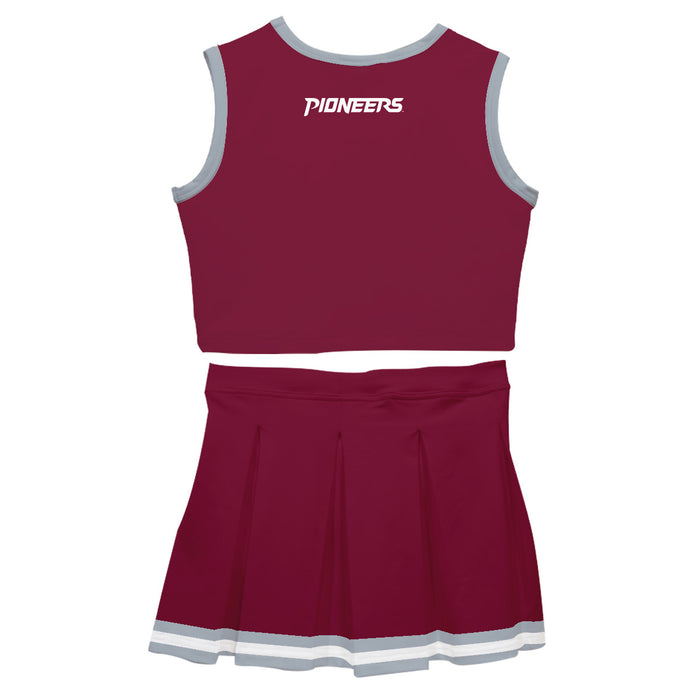 Texas Womans Pioneers Vive La Fete Game Day Maroon Sleeveless Cheerleader Set - Vive La Fête - Online Apparel Store