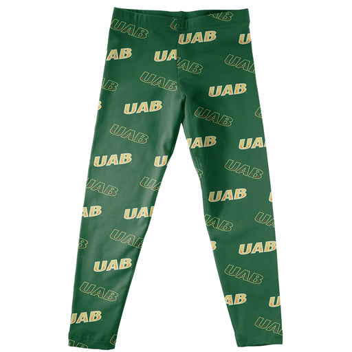 UAB Blazers All Over Logo Green Leggings - Vive La Fête - Online Apparel Store