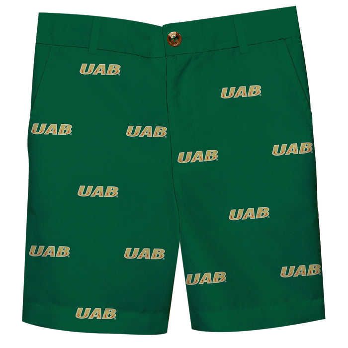 UAB Blazers Blazers All Over Green Print Structured Short - Vive La Fête - Online Apparel Store