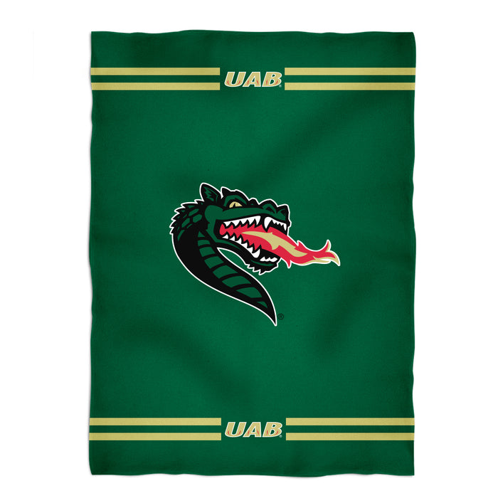 UAB Blazers Stripes Green Fleece Blanket - Vive La Fête - Online Apparel Store