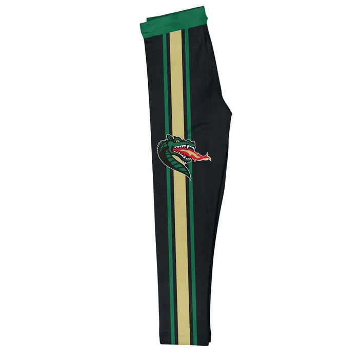 UAB Blazers Green Waist Gold And Green Stripes Black Leggings - Vive La Fête - Online Apparel Store