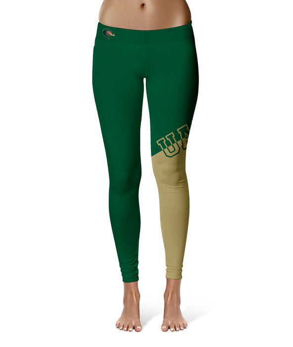 UAB Blazers Vive La Fete Game Day Collegiate Leg Color Block Women Green Gold Yoga Leggings