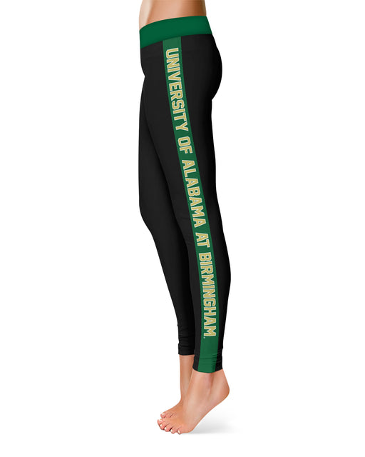 UAB Blazers Blazers Vive La Fete Game Day Collegiate Green Stripes Women Black Yoga Leggings 2 Waist Tights" - Vive La Fête - Online Apparel Store