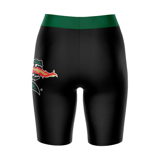 UAB Blazers Vive La Fete Game Day Logo on Thigh and Waistband Black and Green Women Bike Short 9 Inseam" - Vive La Fête - Online Apparel Store