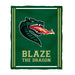 UAB Blazers Blazers Vive La Fete Kids Game Day Green Plush Soft Minky Blanket 36 x 48 Mascot