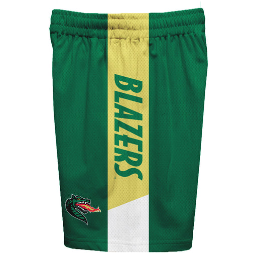 UAB Blazers Blazers Vive La Fete Game Day Green Stripes Boys Solid Gold Athletic Mesh Short - Vive La Fête - Online Apparel Store