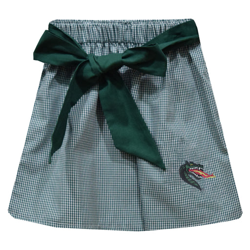 UAB Blazers Blazers Embroidered Hunter Green Gingham Skirt with Sash