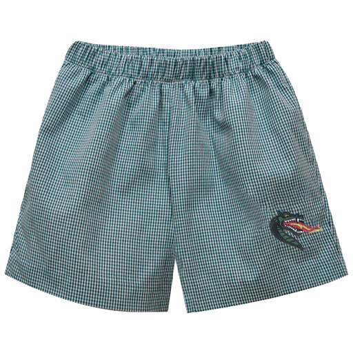 UAB Blazers Blazers Embroidered Hunter Green Gingham Pull On Short