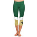 UAB Blazers Blazers Vive La Fete Game Day Collegiate Ankle Color Block Women Green Gold Capri Leggings