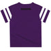 University of Central Arkansas Bears UCA Vive La Fete Boys GameDay Purple Short Sleeve Tee with Stripes on Sleeves - Vive La Fête - Online Apparel Store