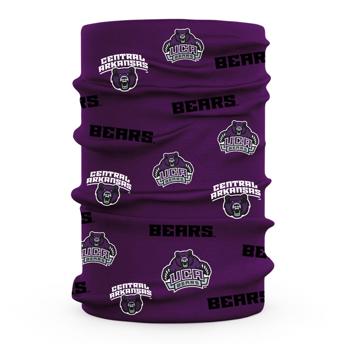 Central Arkansas Bears UCA Vive La Fete All Over Logo Game Day  Collegiate Face Cover Soft 4-Way Stretch Neck Gaiter - Vive La Fête - Online Apparel Store