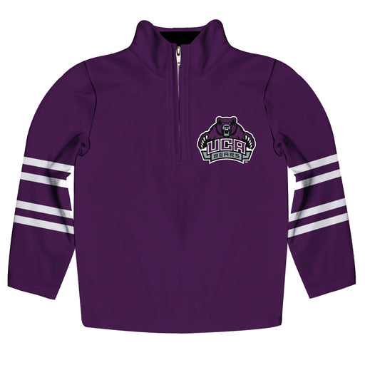 University of Central Arkansas Bears UCA Vive La Fete Game Day Purple Quarter Zip Pullover Stripes on Sleeves - Vive La Fête - Online Apparel Store