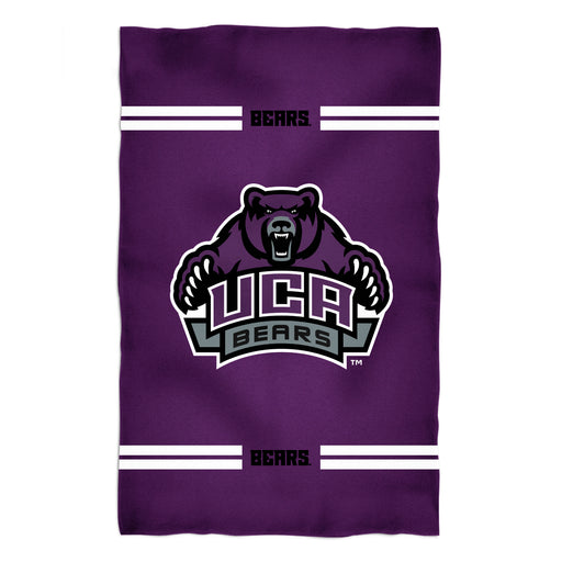 Central Arkansas Bears UCA Vive La Fete Game Day Absorvent Premium Purple Beach Bath Towel 51 x 32" Logo and Stripes" - Vive La Fête - Online Apparel Store