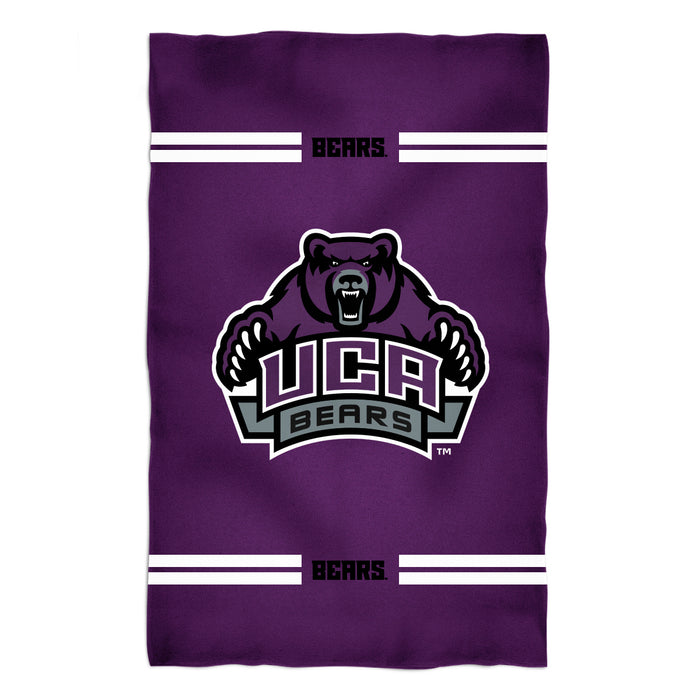 Central Arkansas Bears UCA Vive La Fete Game Day Absorvent Premium Purple Beach Bath Towel 51 x 32" Logo and Stripes" - Vive La Fête - Online Apparel Store