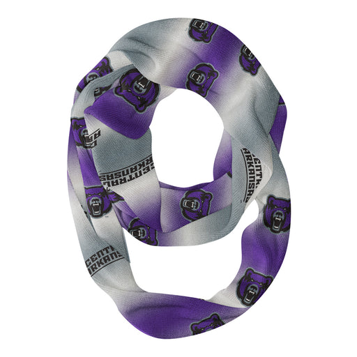 Central Arkansas Bears UCA Vive La Fete All Over Logo Game Day Collegiate Women Ultra Soft Knit Infinity Scarf