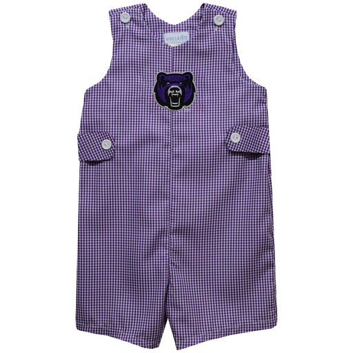 University of Central Arkansas Bears UCA Embroidered Purple Gingham Boys Jon Jon