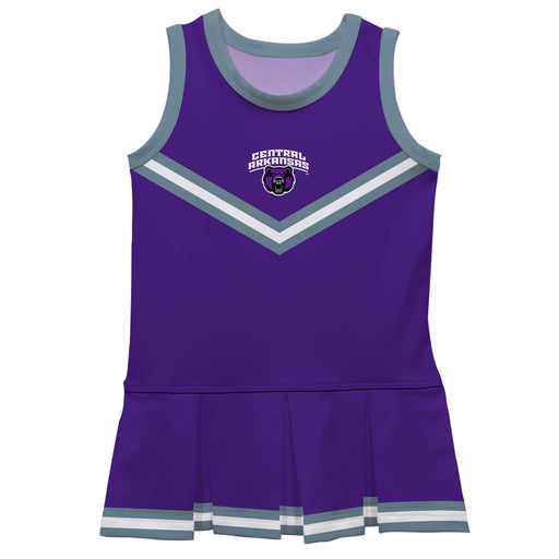 University of Central Arkansas Bears UCA Vive La Fete Game Day Purple Sleeveless Cheerleader Dress