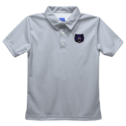 University of Central Arkansas Bears UCA Embroidered Gray Short Sleeve Polo Box Shirt
