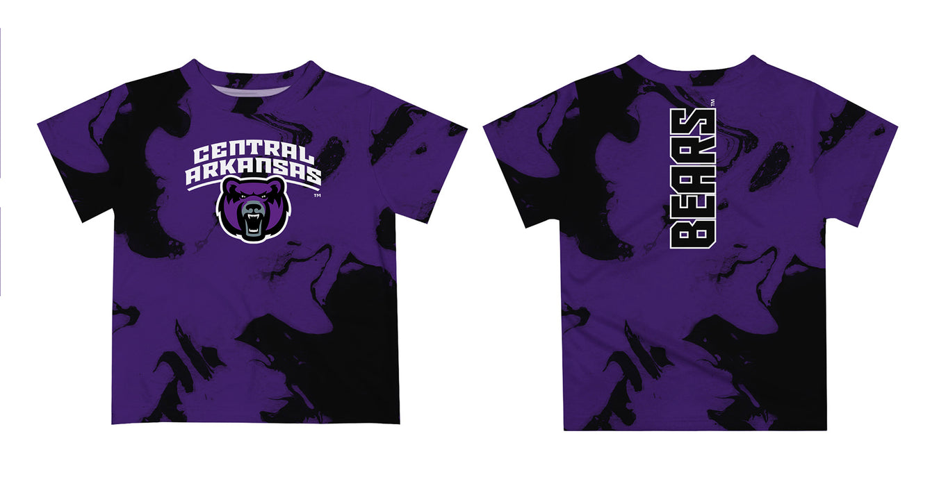 University of Central Arkansas Bears UCA Vive La Fete Marble Boys Game Day Purple Short Sleeve Tee - Vive La Fête - Online Apparel Store