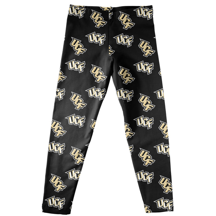 Central Florida All Over Logo Black Leggings - Vive La Fête - Online Apparel Store