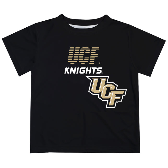 Central Florida Solid Stripped Logo Black Short Sleeve Tee Shirt - Vive La Fête - Online Apparel Store