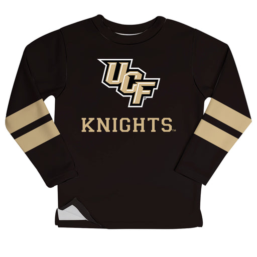 Central Florida Stripes Black Long Sleeve Fleece Sweatshirt Side Vents - Vive La Fête - Online Apparel Store