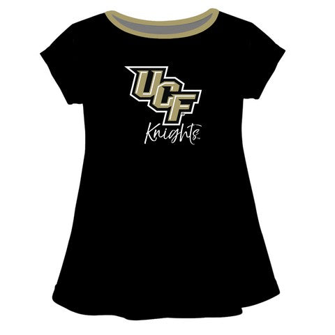 Central Florida Solid Black Laurie Top Short Sleeve - Vive La Fête - Online Apparel Store