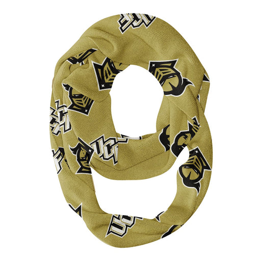 UCF Knights Vive La Fete Repeat Logo Game Day Collegiate Women Light Weight Ultra Soft Infinity Scarf