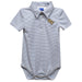 UCF Knights Embroidered Gray Stripe Knit Polo Onesie
