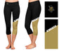 UCF Knights Vive La Fete Game Day Collegiate Leg Color Block Girls Black Gold Capri Leggings - Vive La Fête - Online Apparel Store