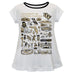UCF Knights Hand Sketched Vive La Fete Impressions Artwork White Short Sleeve Top