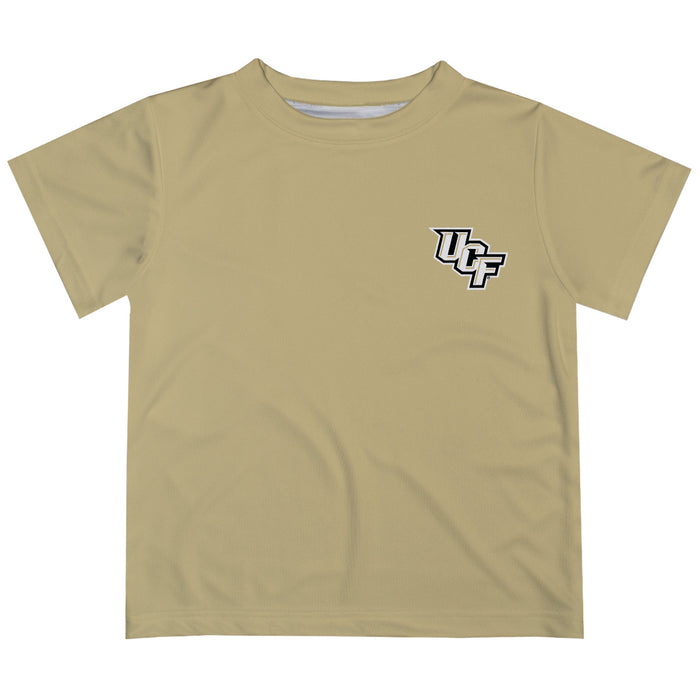 UCF Knights Hand Sketched Vive La Fete Impressions Artwork Boys Gold Short Sleeve Tee Shirt
